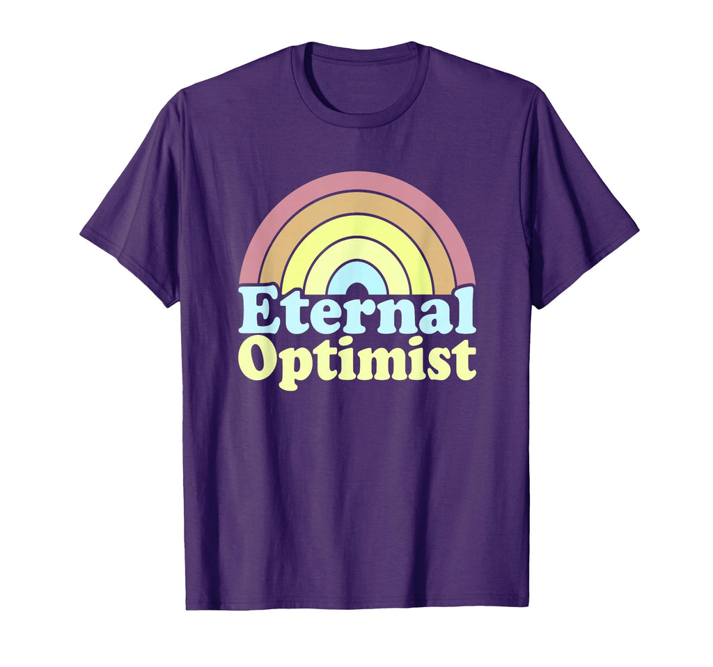 Eternal Optimist Rainbow Pastel Positive T-Shirt - Unique Graphic Unisex - T-Shirt, Sweatshirt, Hoodie