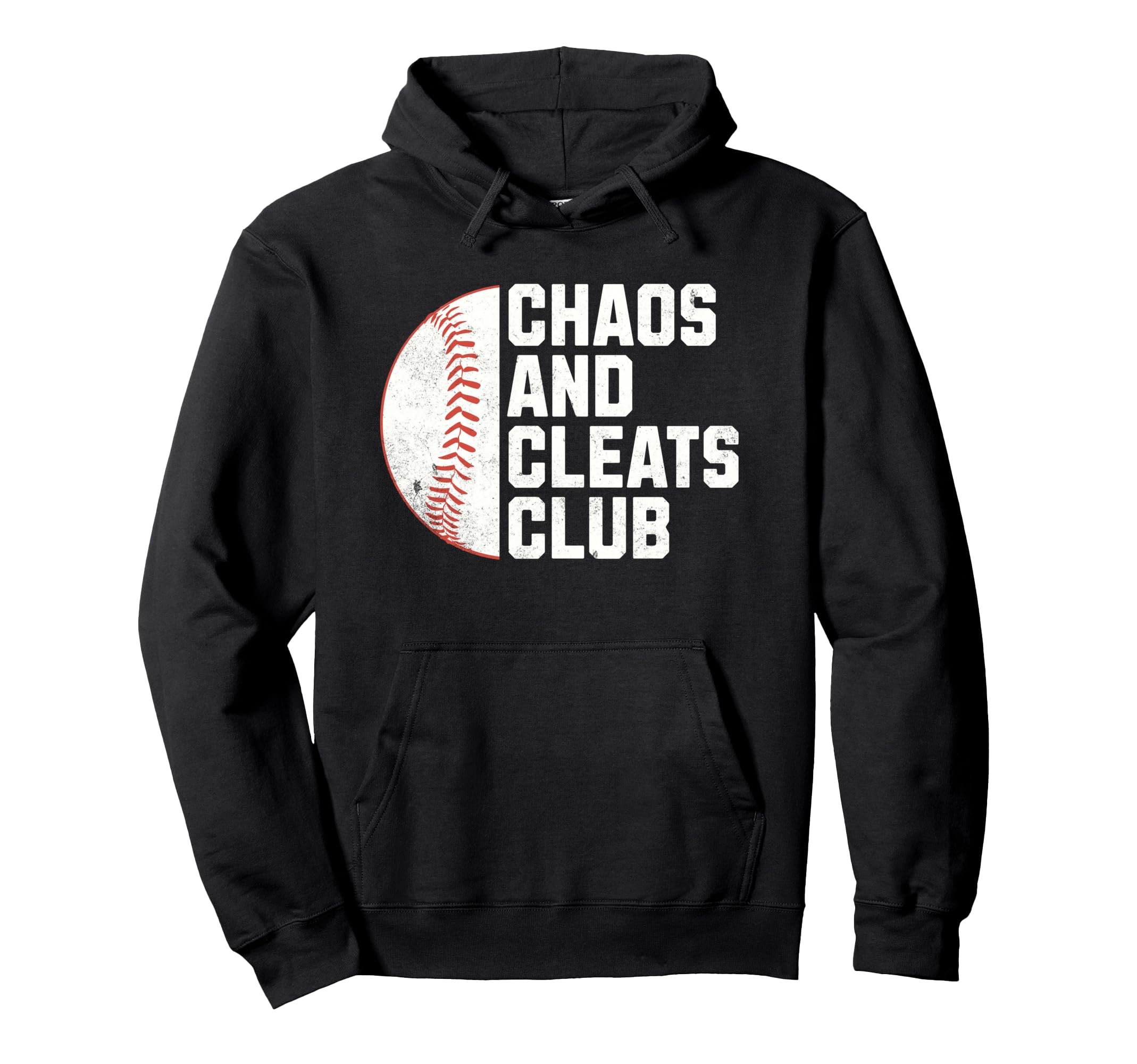 Funny Baseball Mom Chaos And Cleats Club Hoodie - Novelty Apparel Unisex - T-Shirt, Sweatshirt, Hoodie