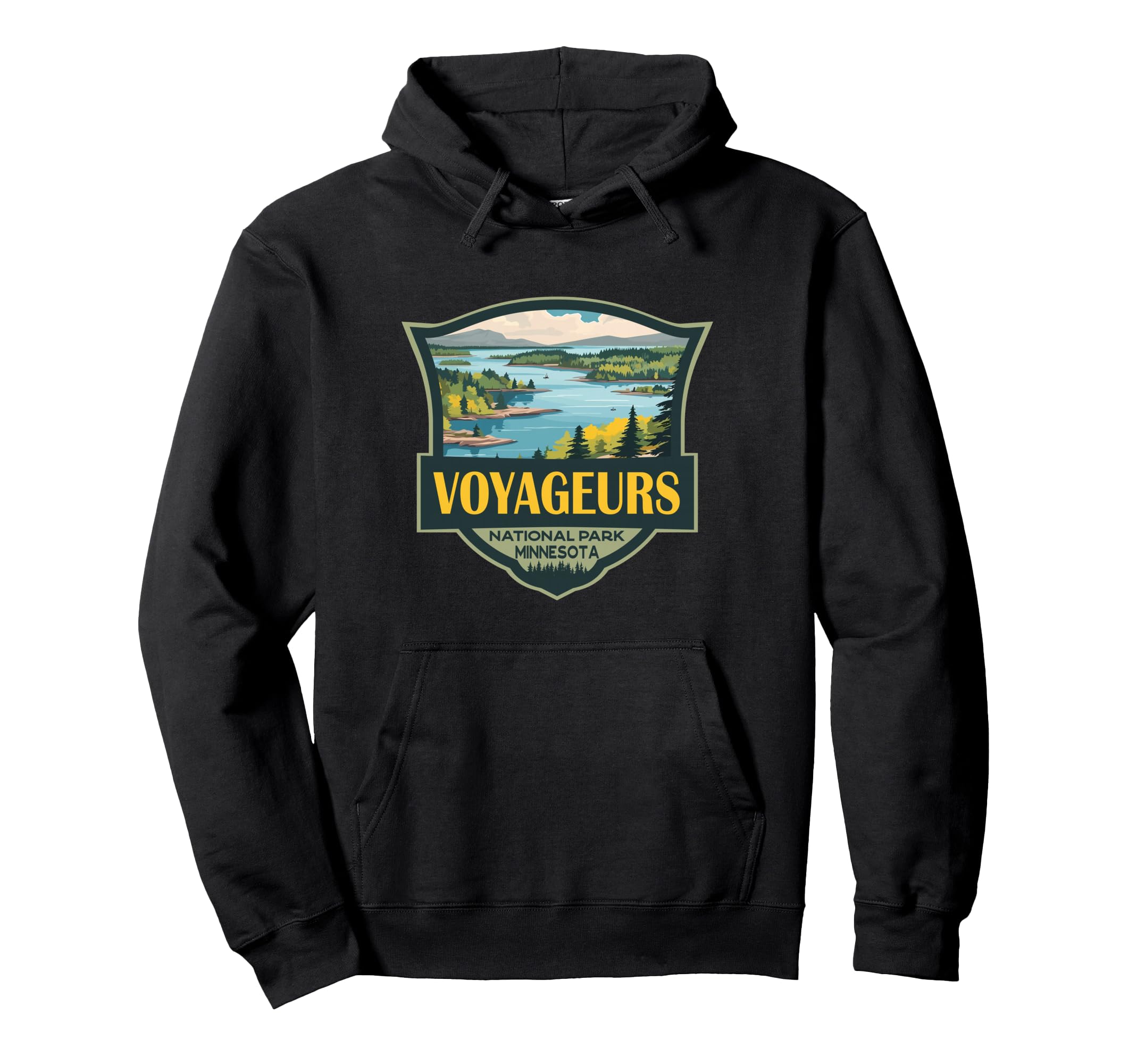 Voyageurs National Park Illustration Hoodie - Casual Everyday Wear Unisex - T-Shirt, Sweatshirt, Hoodie