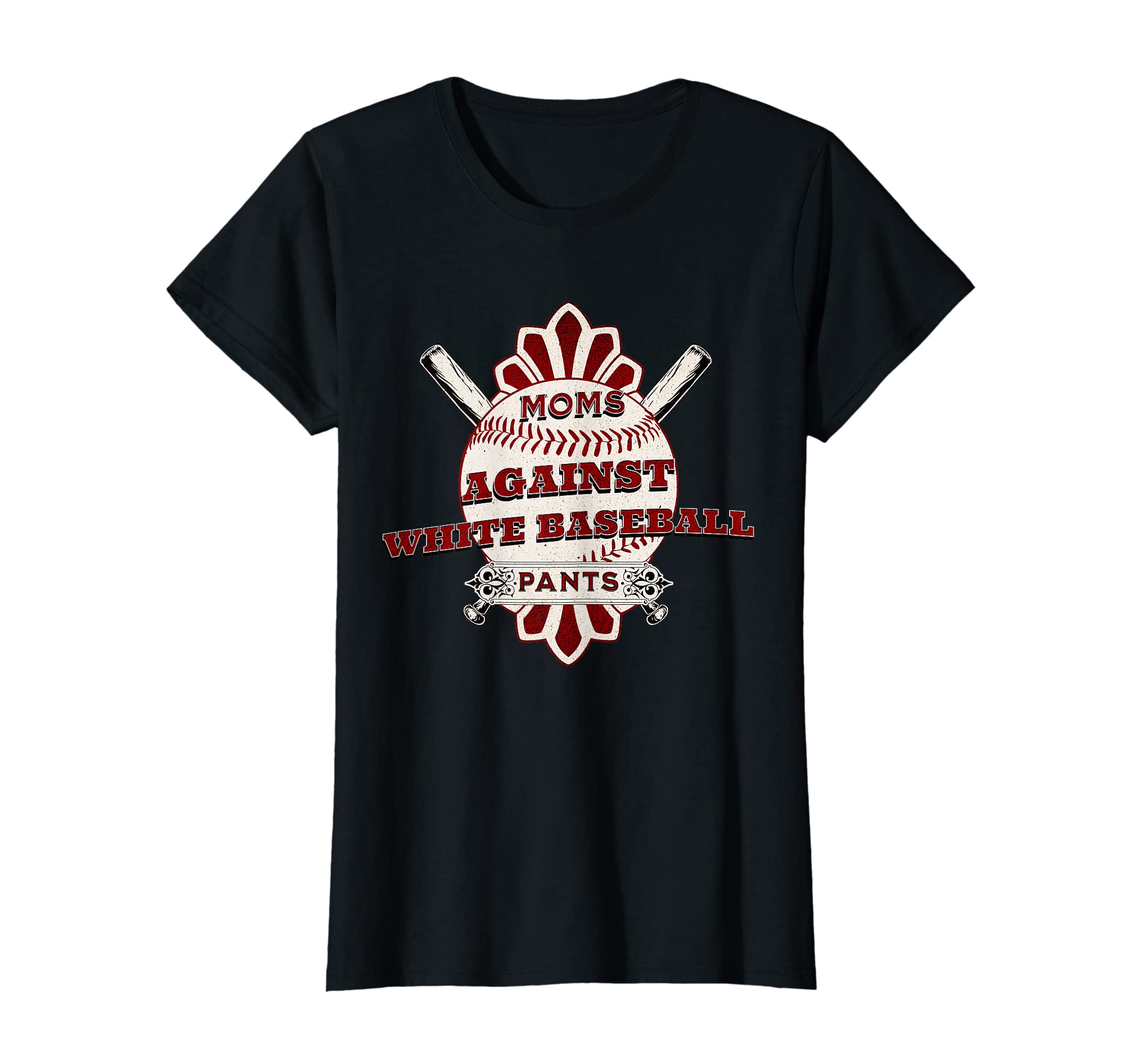 Womens Moms Against White Baseball T-Shirt - Minimalist Print for Adults - T-Shirt, Sweatshirt, Hoodie