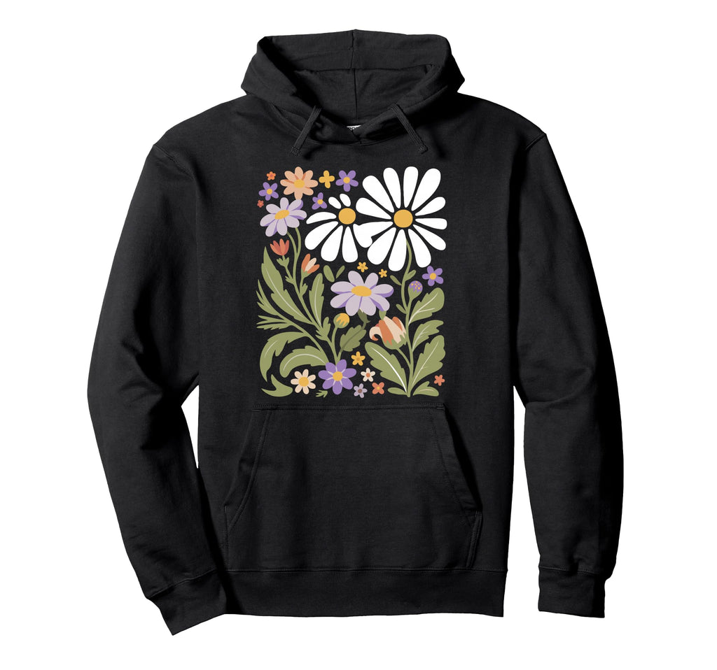 Wildflowers Flowers Pattern Summer Hoodie - Minimalist Print for Adults - T-Shirt, Sweatshirt, Hoodie