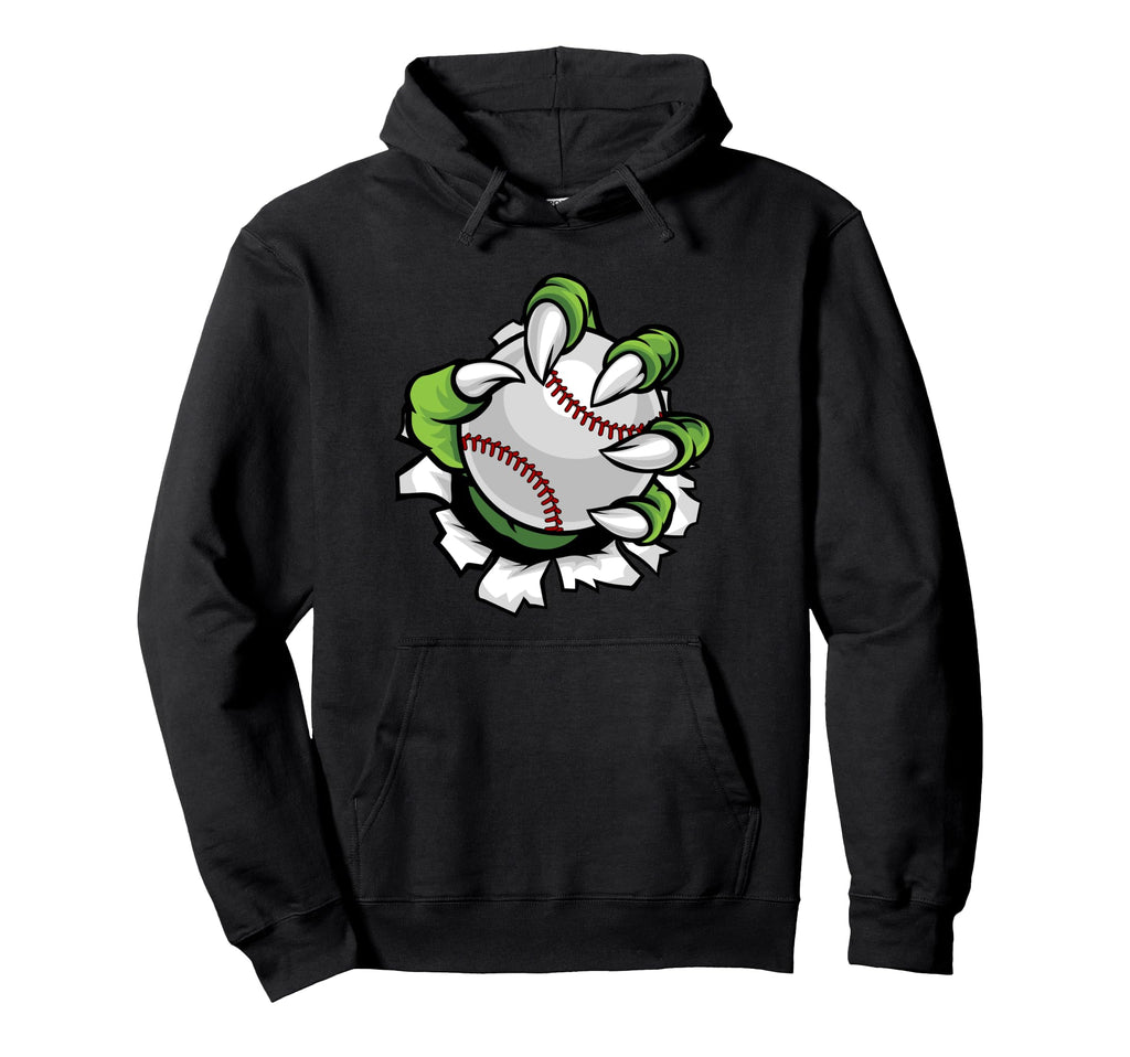 Monster Or Animal Claw Holding Baseball Hoodie - Minimalist Print Unisex - T-Shirt, Sweatshirt, Hoodie