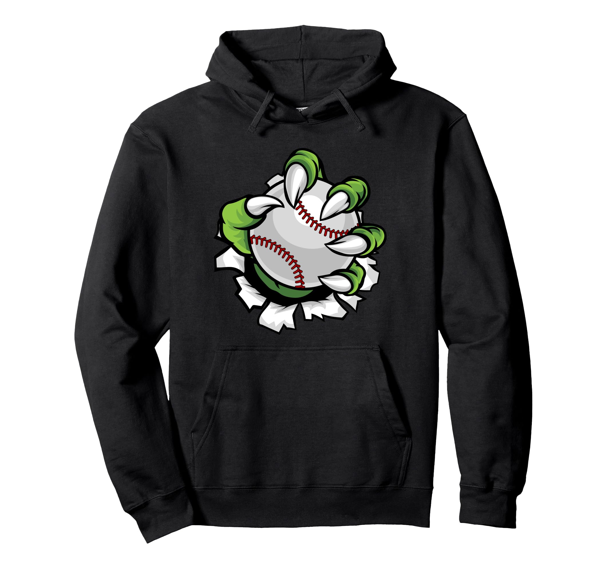 Monster Or Animal Claw Holding Baseball Hoodie - Minimalist Print Unisex - T-Shirt, Sweatshirt, Hoodie