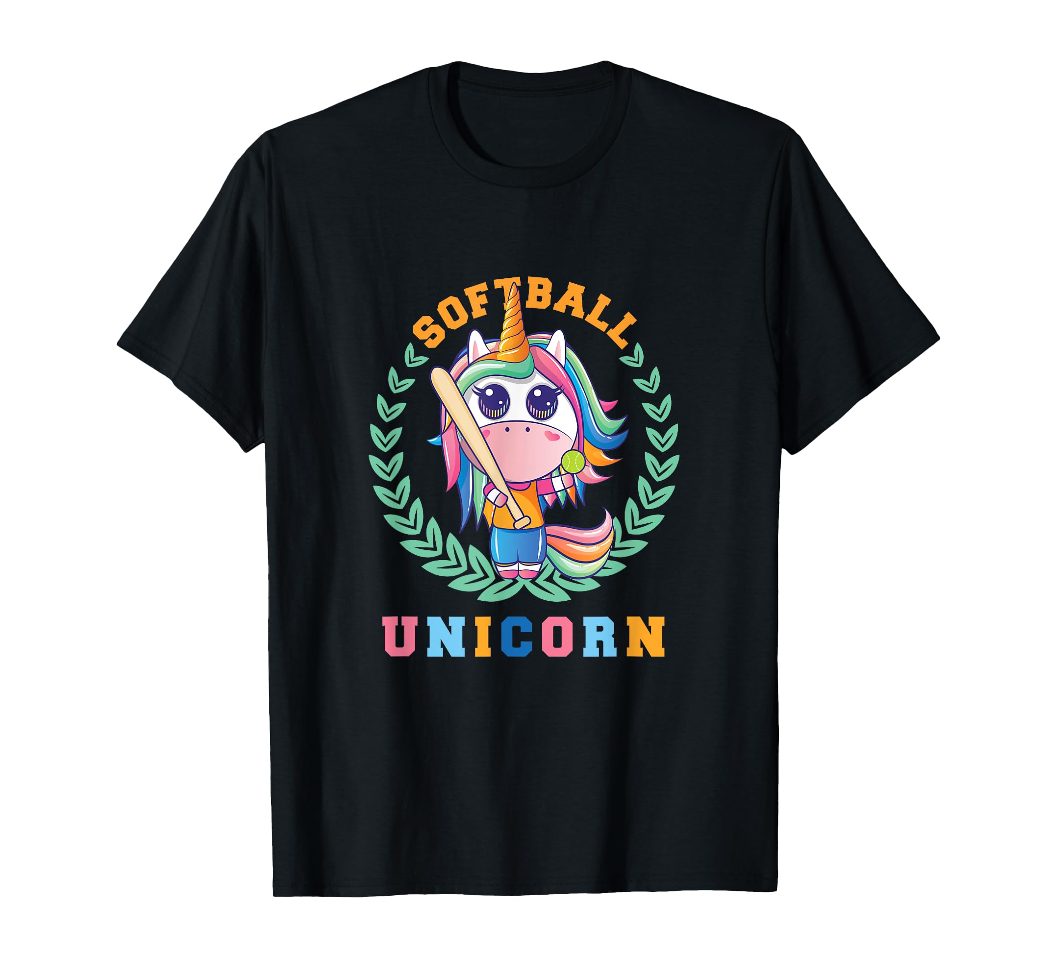 Unicorn Softball Player Sports Baseball T-Shirt - Unique Graphic Unisex - T-Shirt, Sweatshirt, Hoodie
