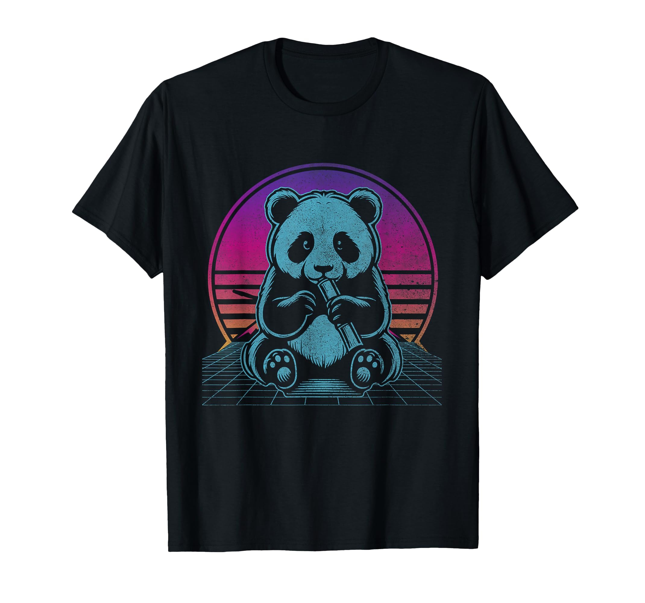 80S Panda Bear Vaporwave T-Shirt - Casual Everyday Wear Men Women - T-Shirt, Sweatshirt, Hoodie