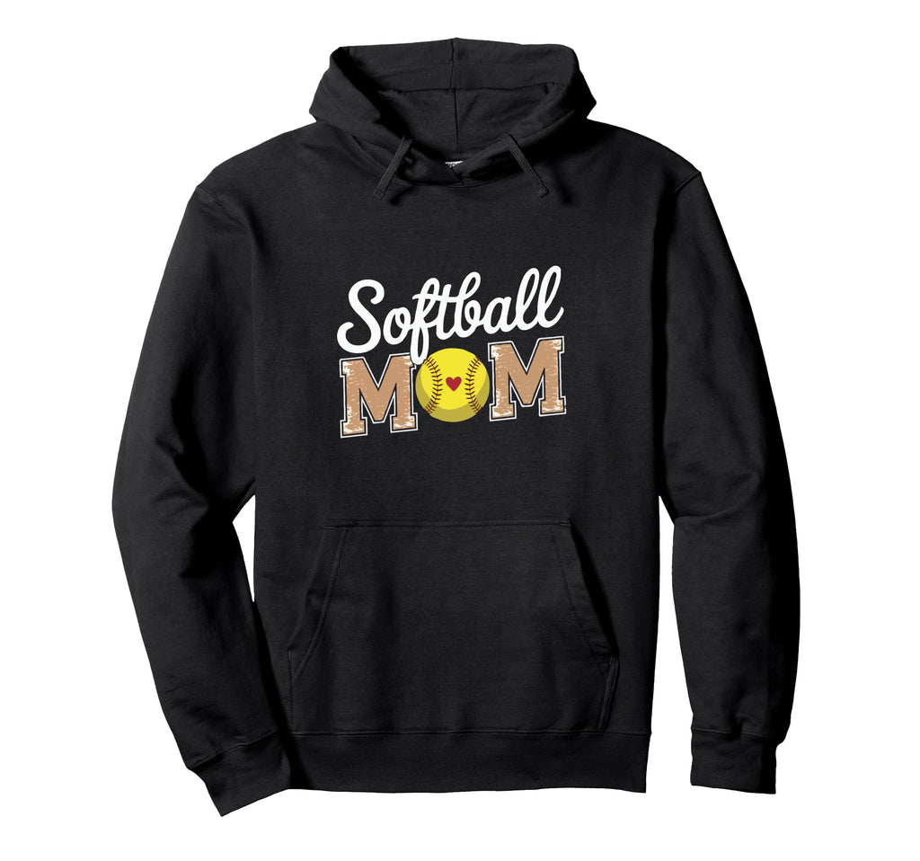 Softball Mom Leopard Funny Baseball Mom Hoodie - Fun Novelty Design Unisex - T-Shirt, Sweatshirt, Hoodie