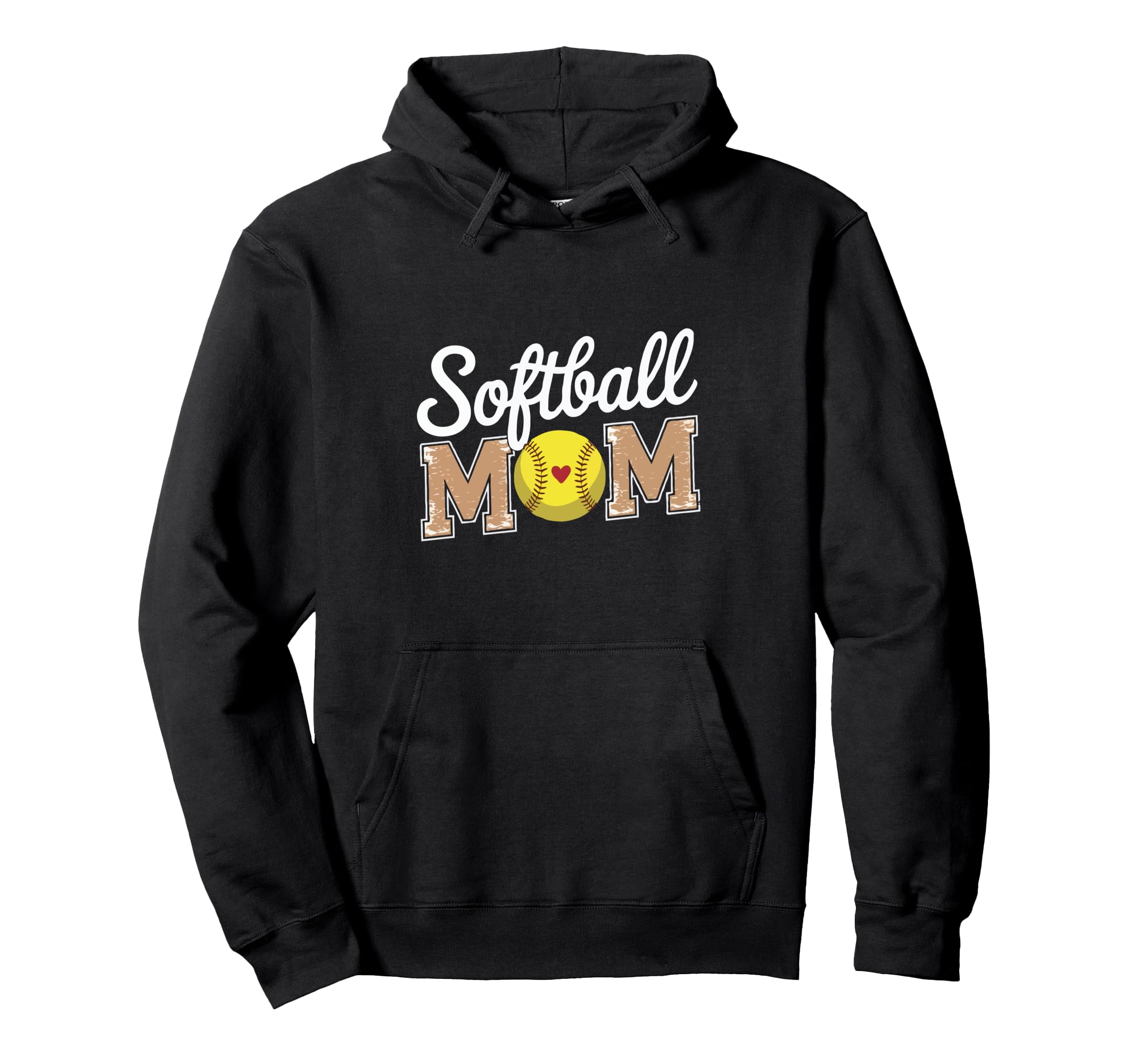Softball Mom Leopard Funny Baseball Mom Hoodie - Fun Novelty Design Unisex - T-Shirt, Sweatshirt, Hoodie