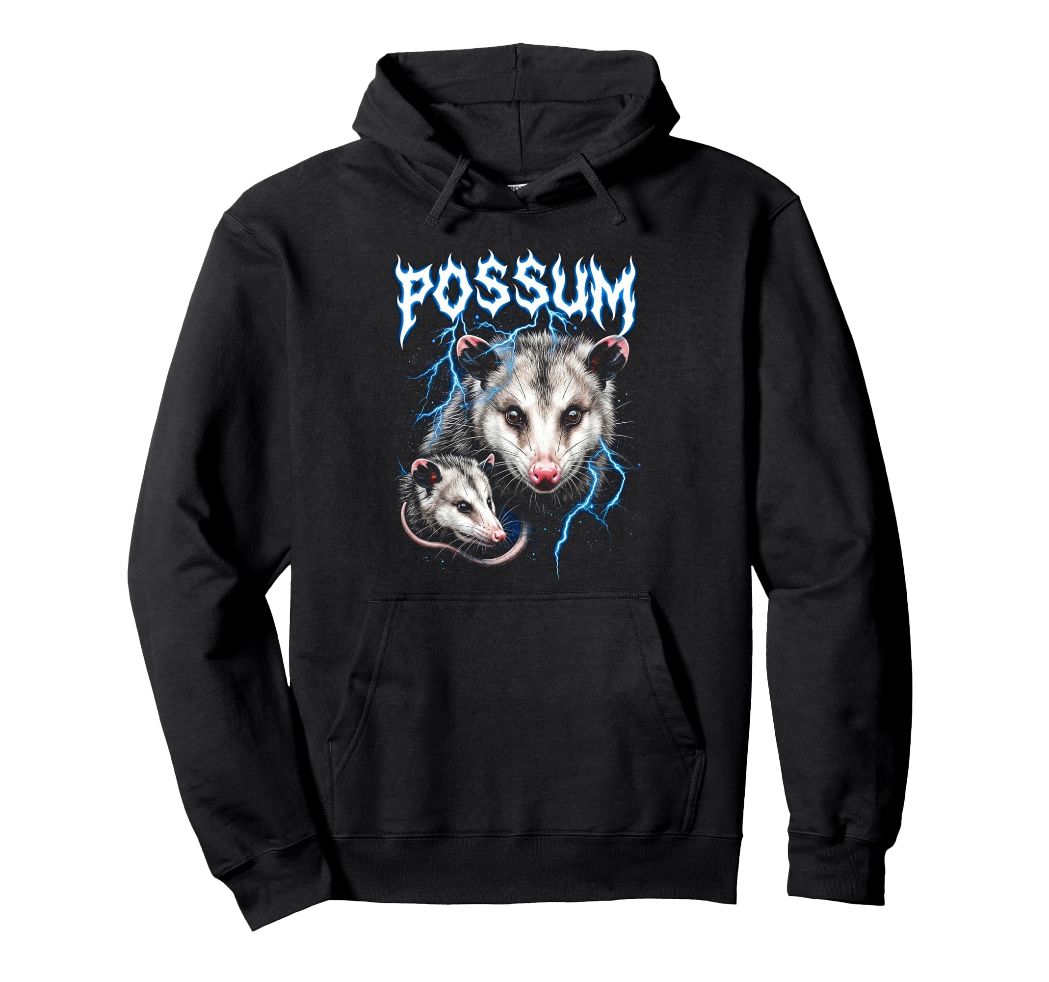 Possum 90S Heavy Metal Opossum Hoodie - Casual Everyday Wear for Adults - T-Shirt, Sweatshirt, Hoodie