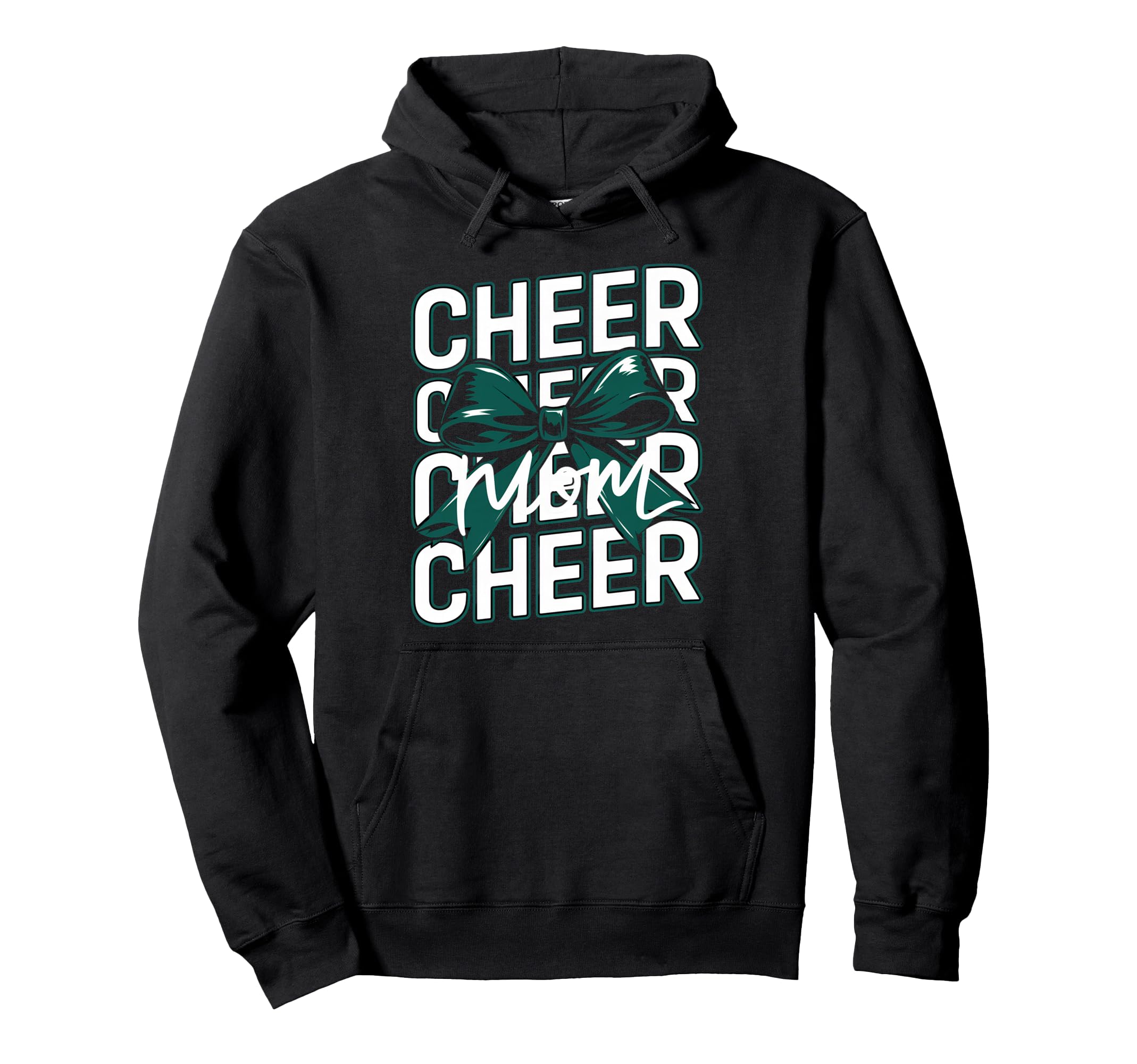 Cheer Mom Mother Bow Cheerleader Game Day Hoodie - Trendy Graphic Unisex - T-Shirt, Sweatshirt, Hoodie