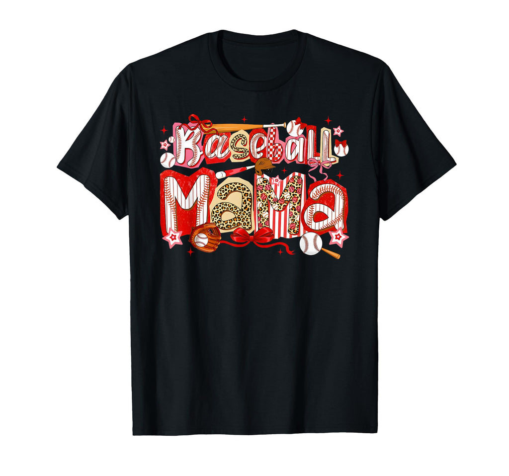 Preppy Baseball Mama Baseball Mom T-Shirt - Minimalist Print Men Women - T-Shirt, Sweatshirt, Hoodie