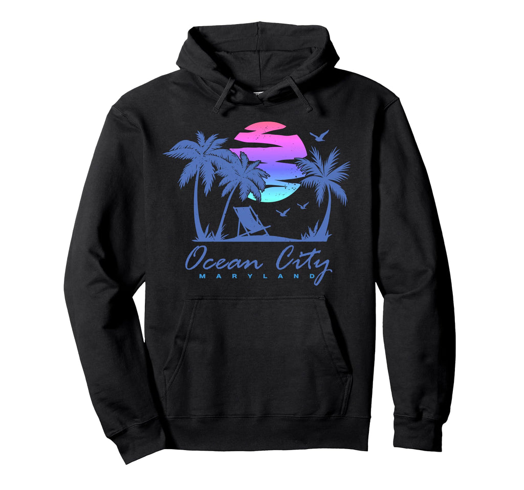 Ocean City Maryland Beach Vacation Trip Hoodie - Minimalist Print Unisex - T-Shirt, Sweatshirt, Hoodie