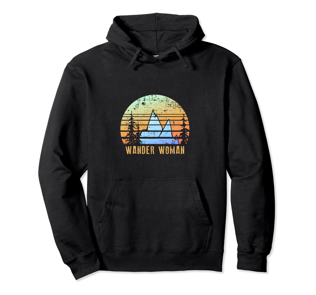 Wander Sunset Hiker Gift Hoodie - Minimalist Print for Adults - T-Shirt, Sweatshirt, Hoodie