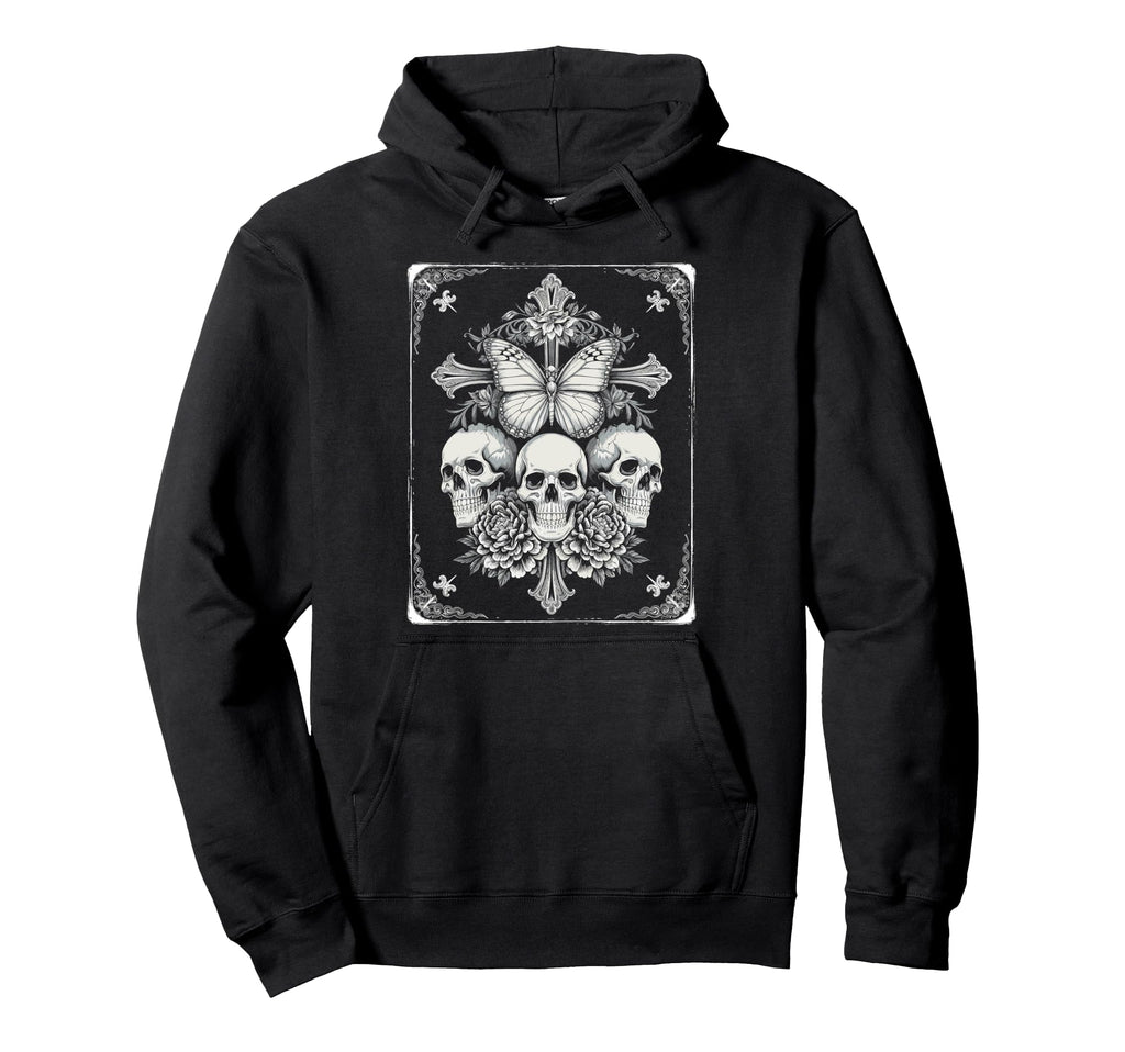Y2K Grunge Aesthetic Alt Goth Skull Hoodie - Novelty Apparel Men Women - T-Shirt, Sweatshirt, Hoodie