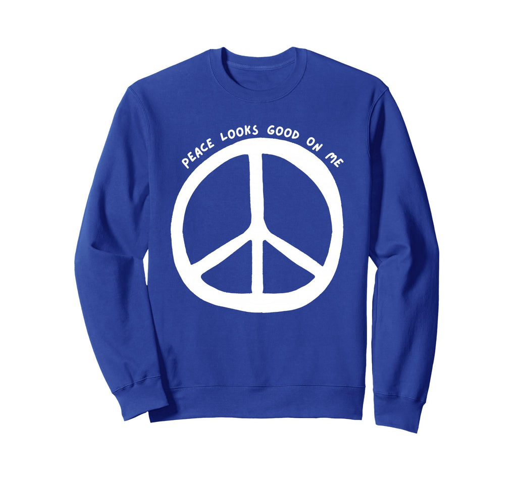 Peace Looks Good Me Boho Peace Sweatshirt - Minimalist Print for Adults - T-Shirt, Sweatshirt, Hoodie