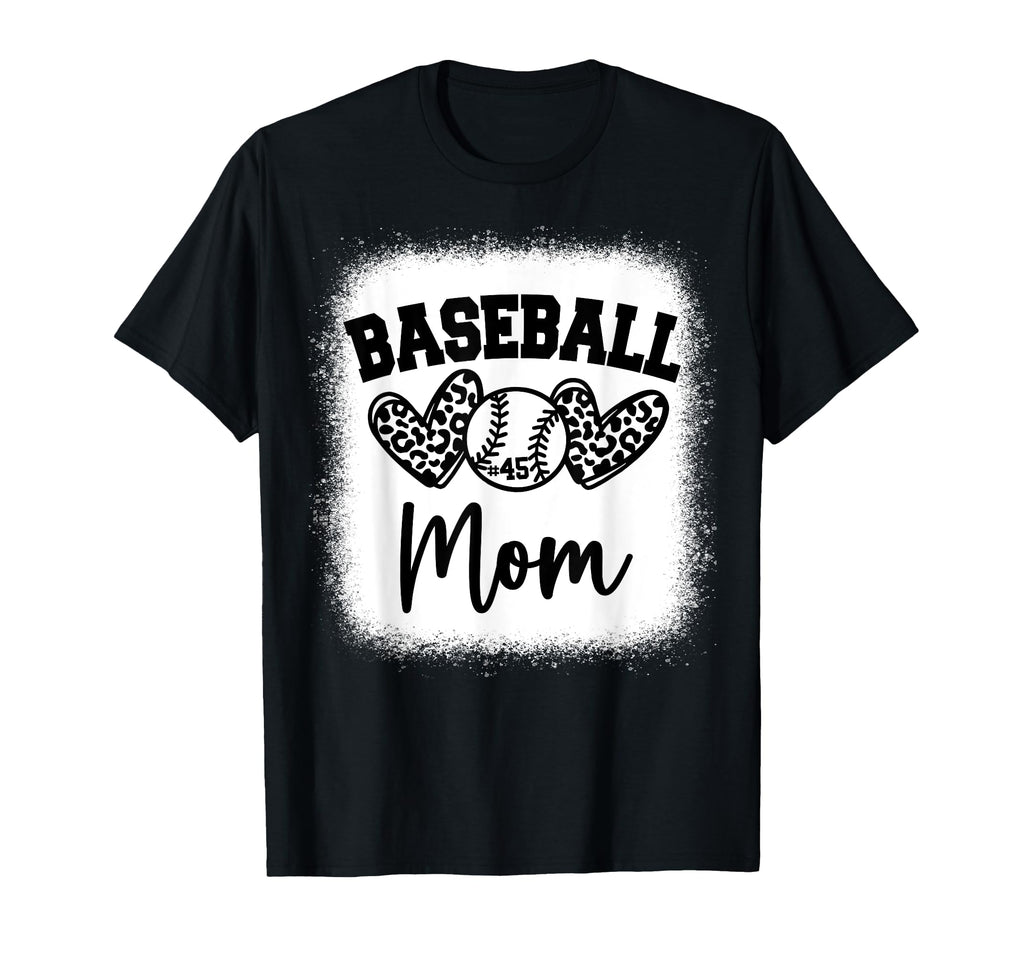Womens Custom Baseball Mom Number 45 T-Shirt - Trendy Graphic for Adults - T-Shirt, Sweatshirt, Hoodie