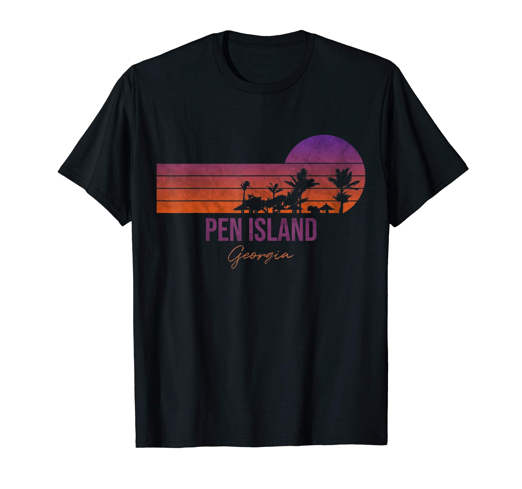 Pen Island Georgia Palm Trees Tropical T-Shirt - Trendy Graphic for Adults - T-Shirt, Sweatshirt, Hoodie