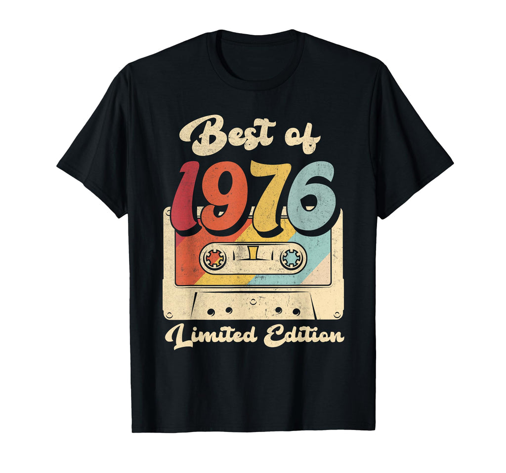 Best 1976 Cassette Tape 49 Year Old 49Th T-Shirt - Minimalist Print Unisex - T-Shirt, Sweatshirt, Hoodie