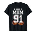 Proud Mom Baseball Player Number 91 T-Shirt - Aesthetic Graphic Unisex - T-Shirt, Sweatshirt, Hoodie