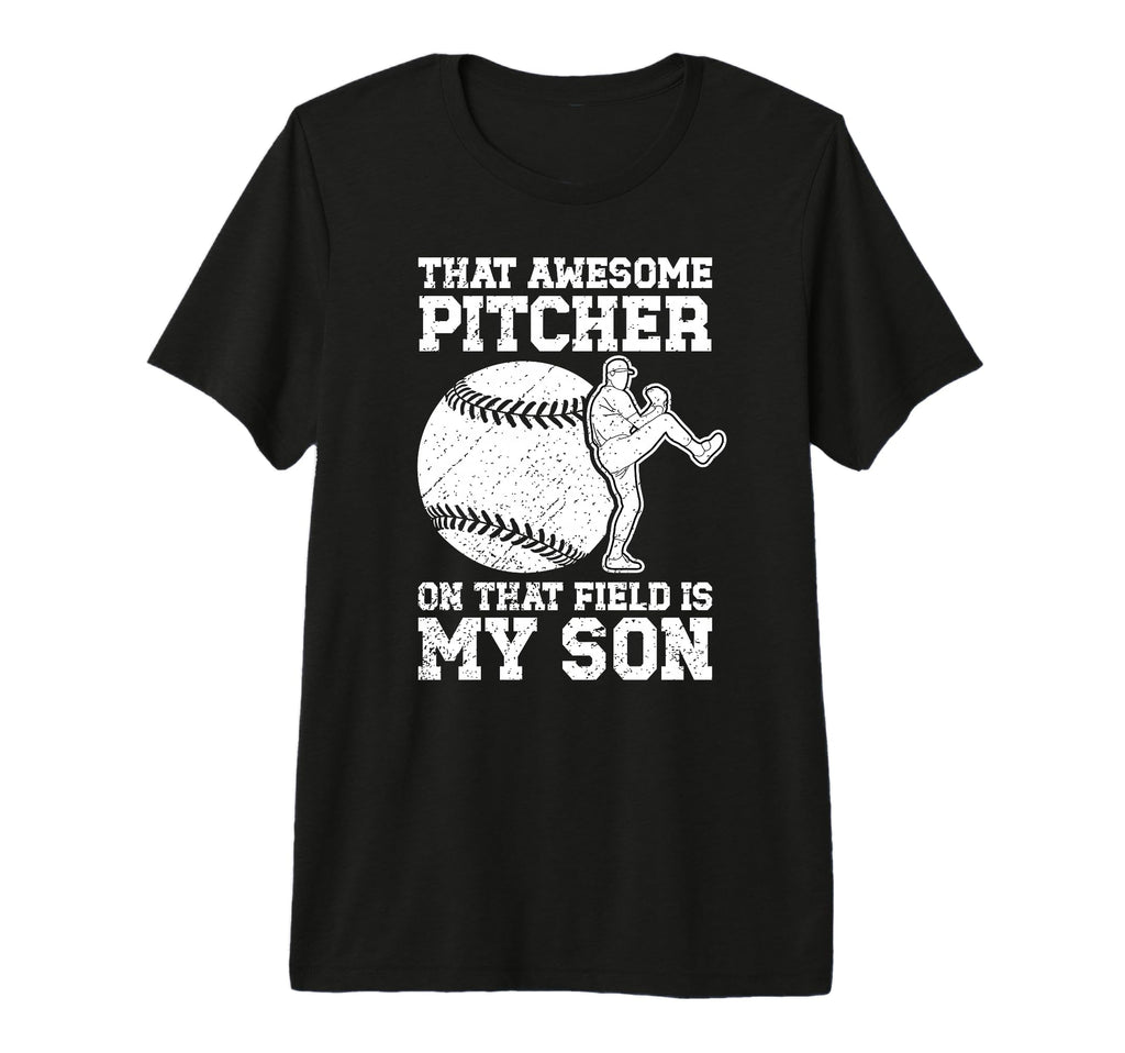 Baseball Pitcher Mom Proud Baseball T-Shirt - Unique Graphic Men Women - T-Shirt, Sweatshirt, Hoodie