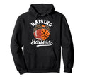 Raising Ballers Football Basketball Mom Hoodie - Custom Art Print Men Women - T-Shirt, Sweatshirt, Hoodie