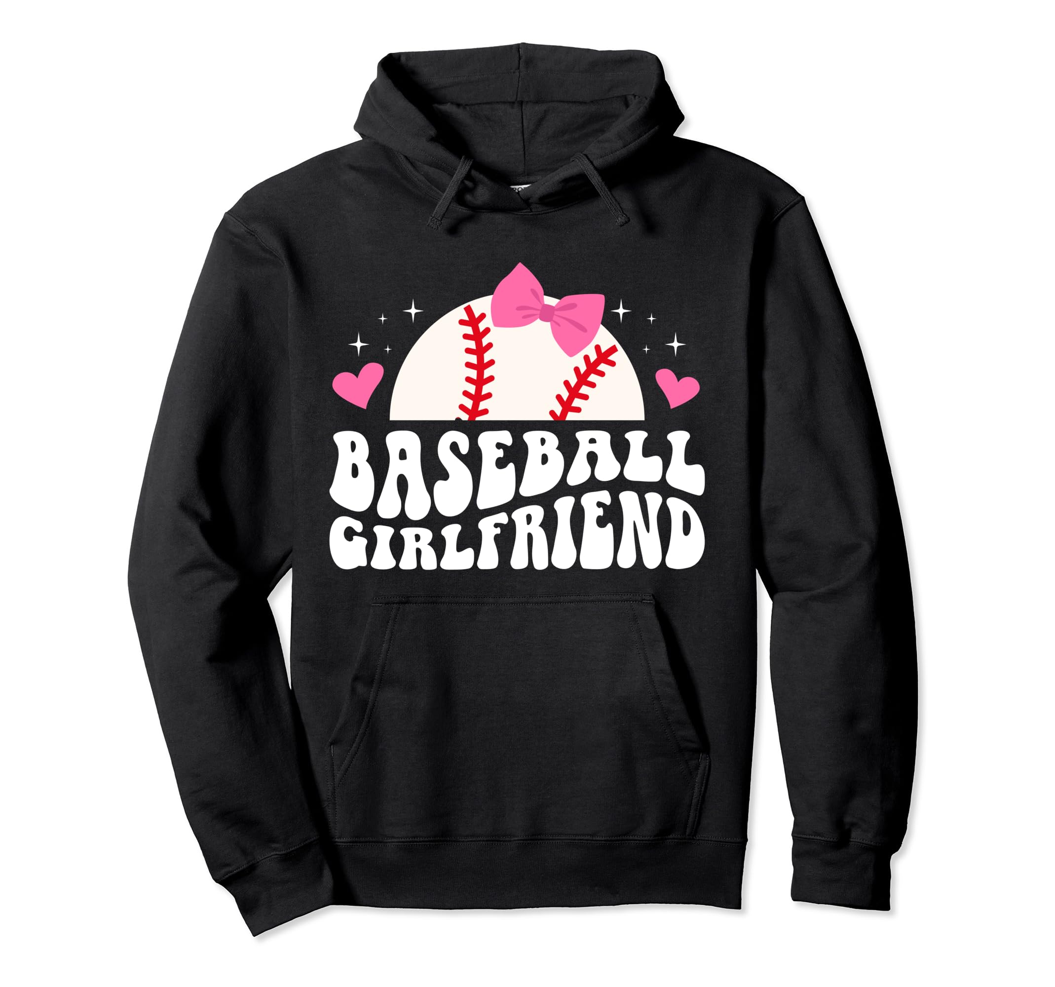 Baseball Girlfriend Groovy Girlfriend Hoodie - Graphic Print for Adults - T-Shirt, Sweatshirt, Hoodie