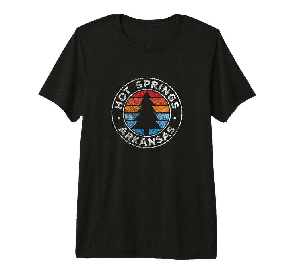 Hot Springs Arkansas 70S Tri Blend T-Shirt - Unique Graphic Unisex - T-Shirt, Sweatshirt, Hoodie