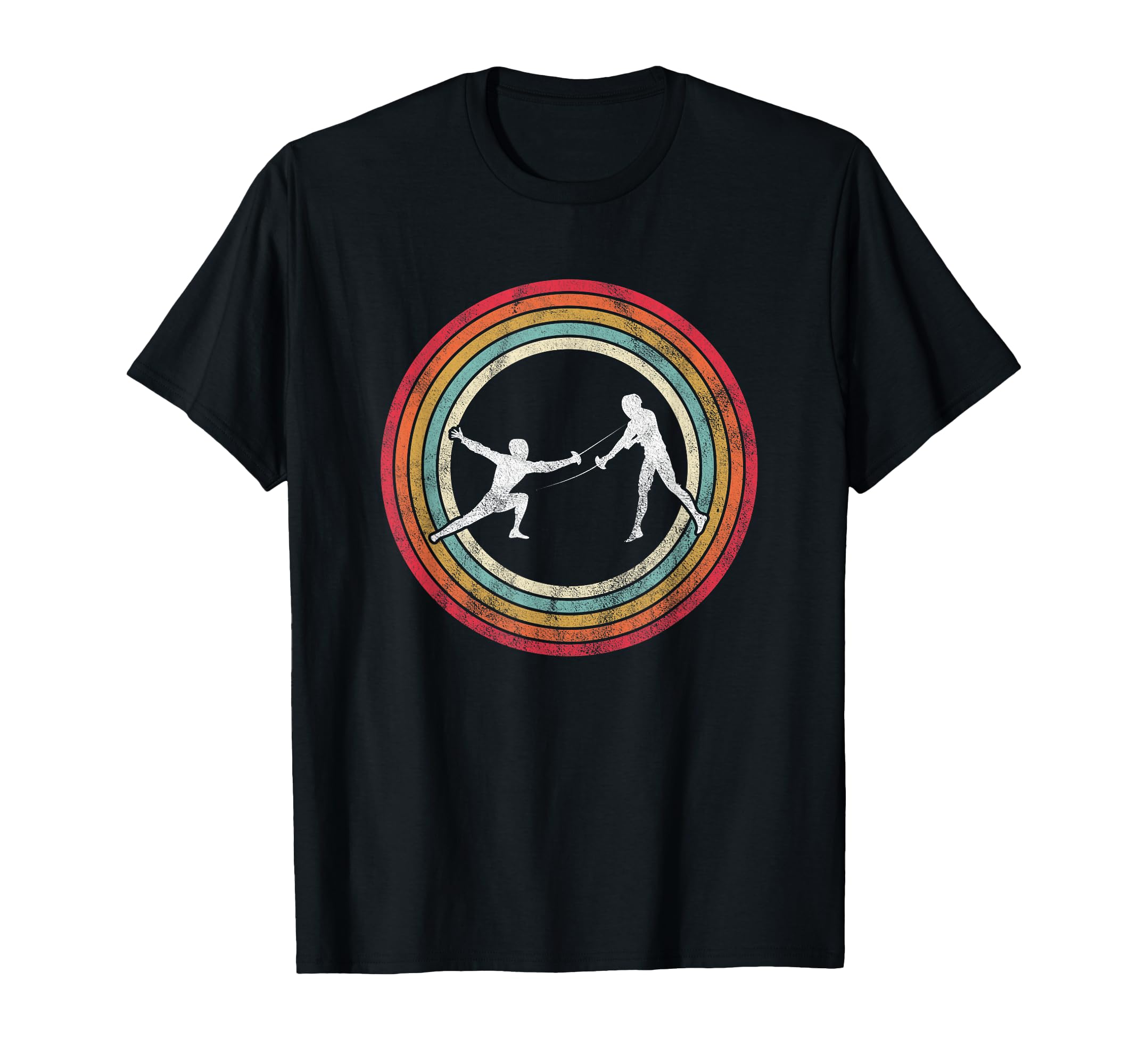 Fencing Fencer Rainbow T-Shirt - Minimalist Print Men Women - T-Shirt, Sweatshirt, Hoodie