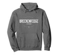 Breckenridge Colorado Distressed Ski Hoodie - Minimalist Print for Adults - T-Shirt, Sweatshirt, Hoodie