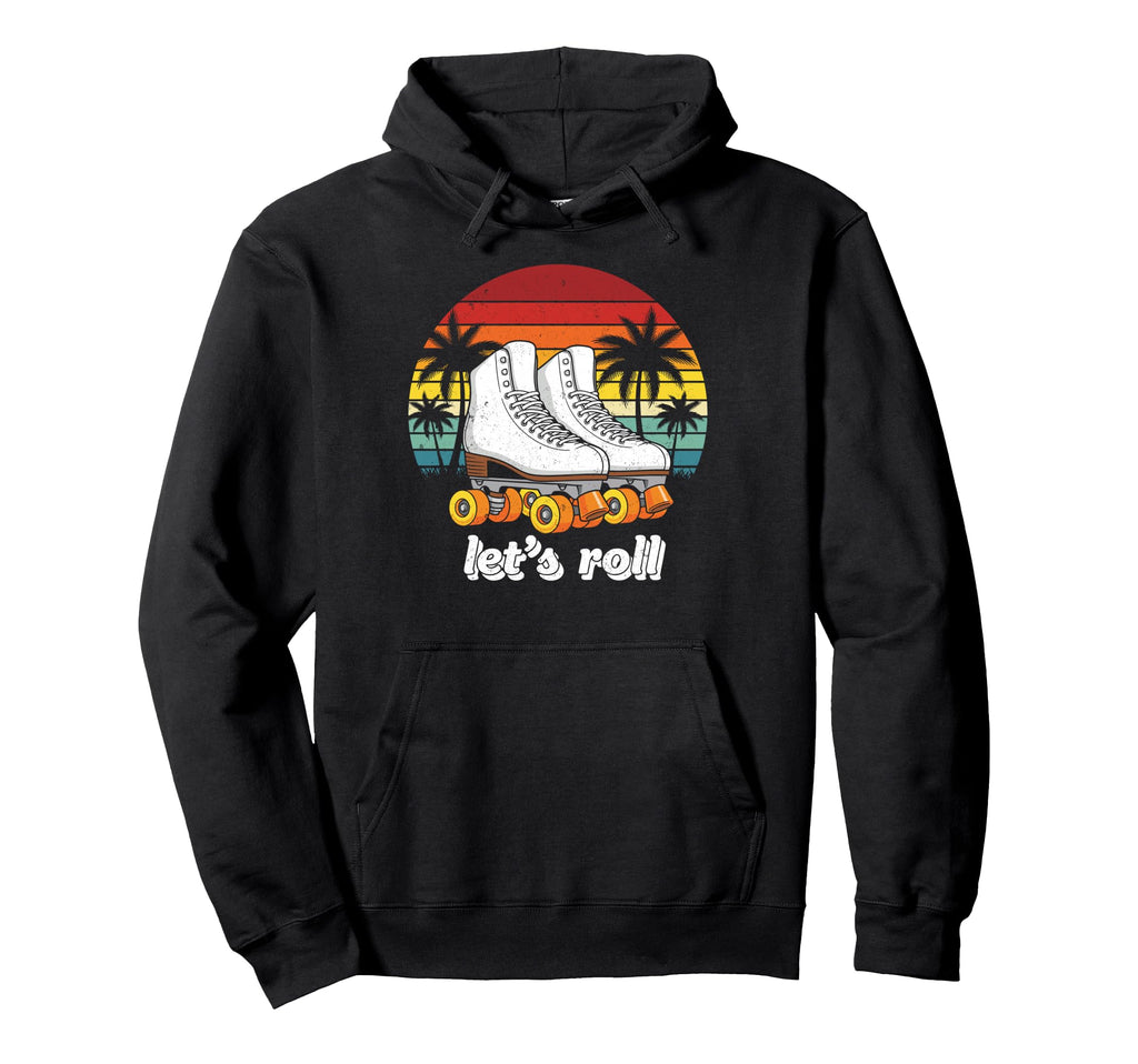 Palm Trees Lets Roll Quad Roller Hoodie - Aesthetic Graphic Men Women - T-Shirt, Sweatshirt, Hoodie