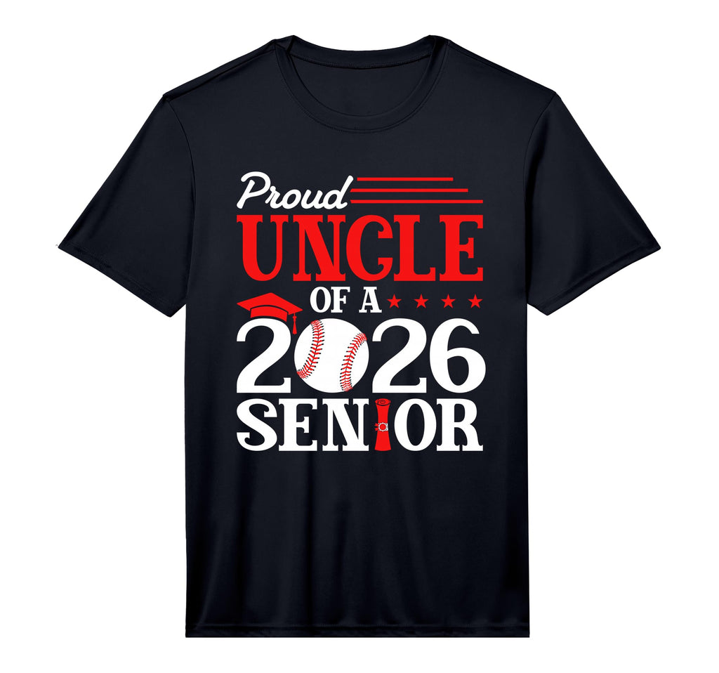 Mens Proud Uncle 2026 Senior Baseball T-Shirt - Unique Graphic for Adults - T-Shirt, Sweatshirt, Hoodie