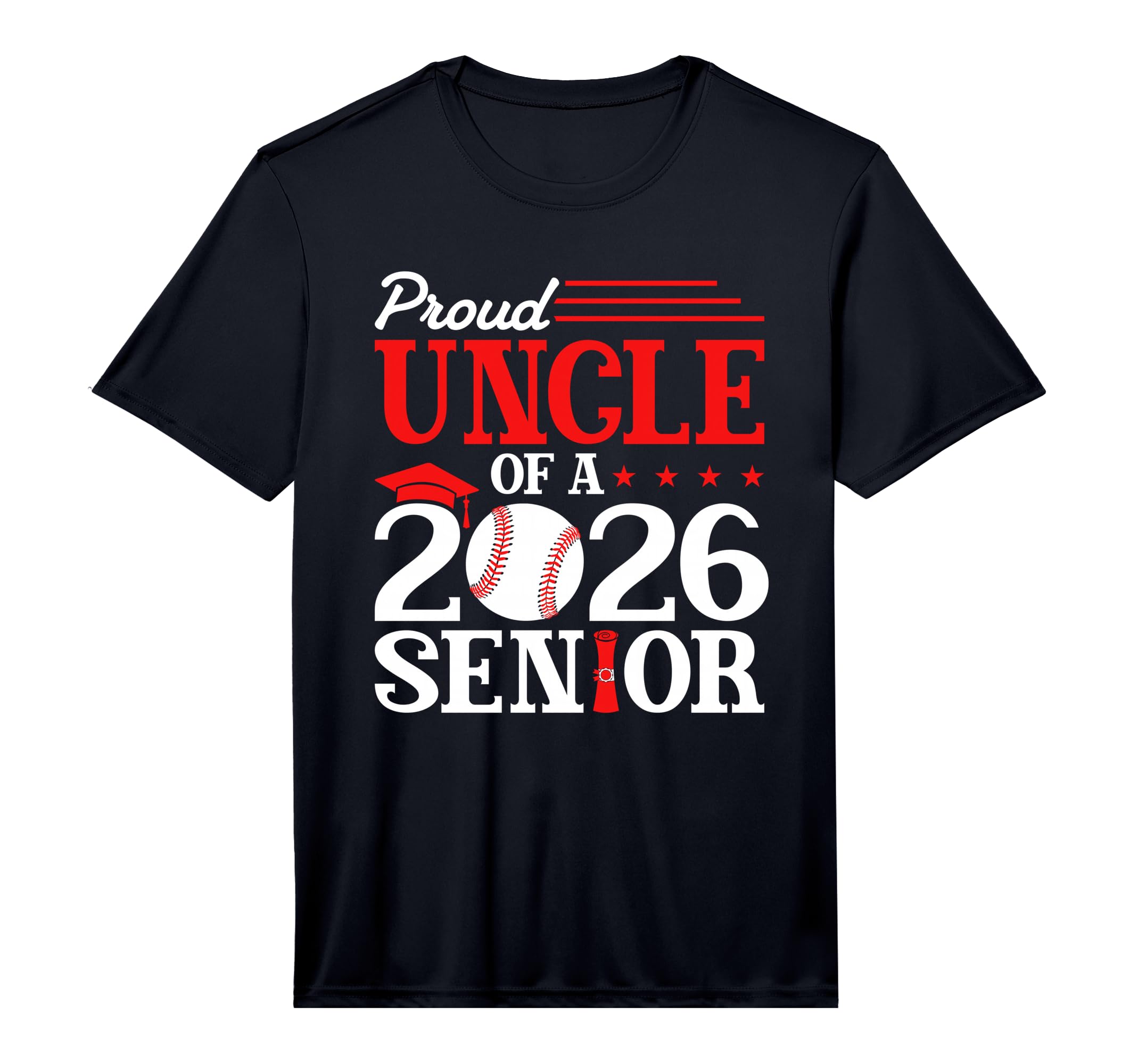 Mens Proud Uncle 2026 Senior Baseball T-Shirt - Unique Graphic for Adults - T-Shirt, Sweatshirt, Hoodie