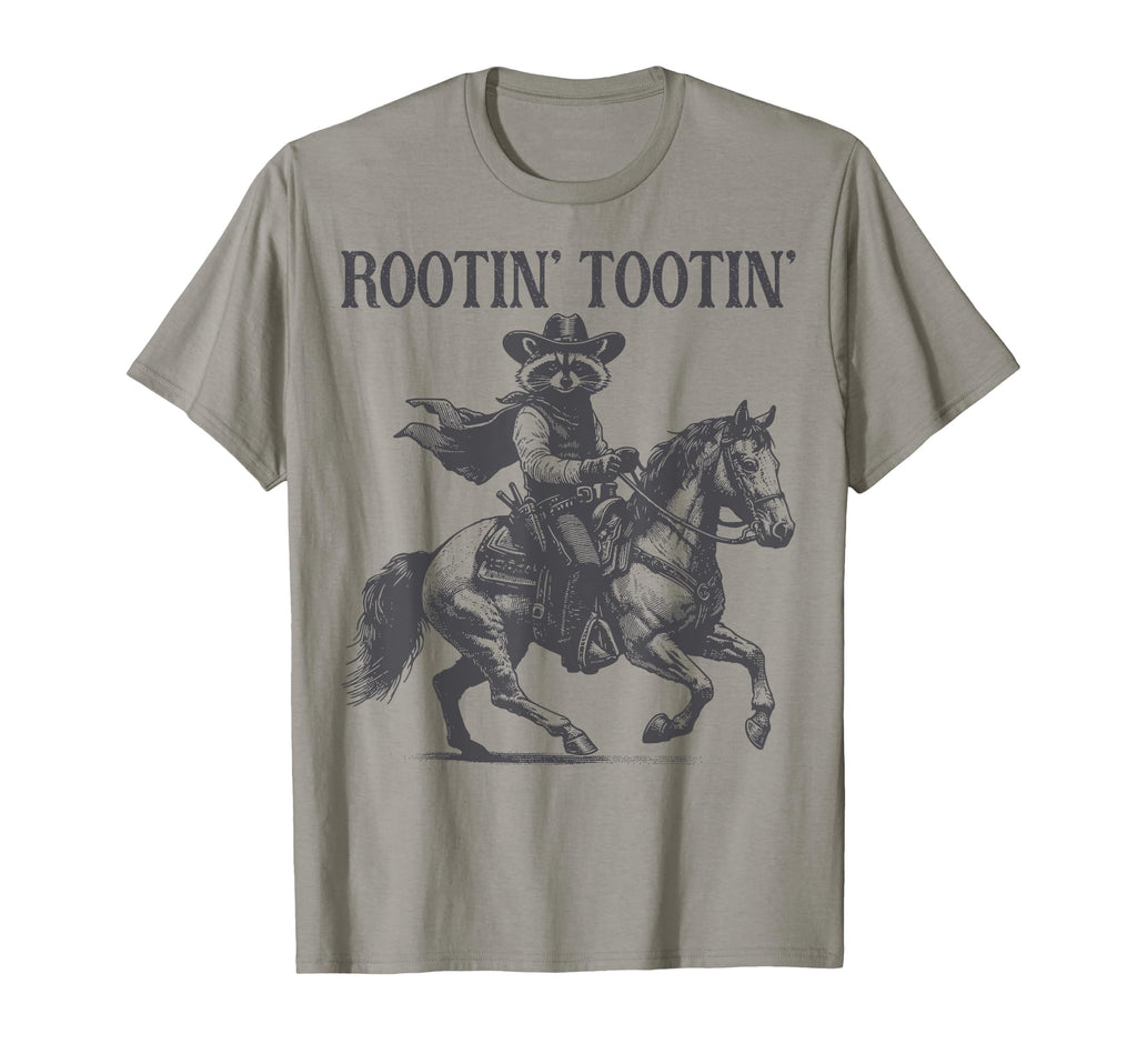 Rootin Tootin Trash Panda Western T-Shirt - Novelty Apparel Men Women - T-Shirt, Sweatshirt, Hoodie