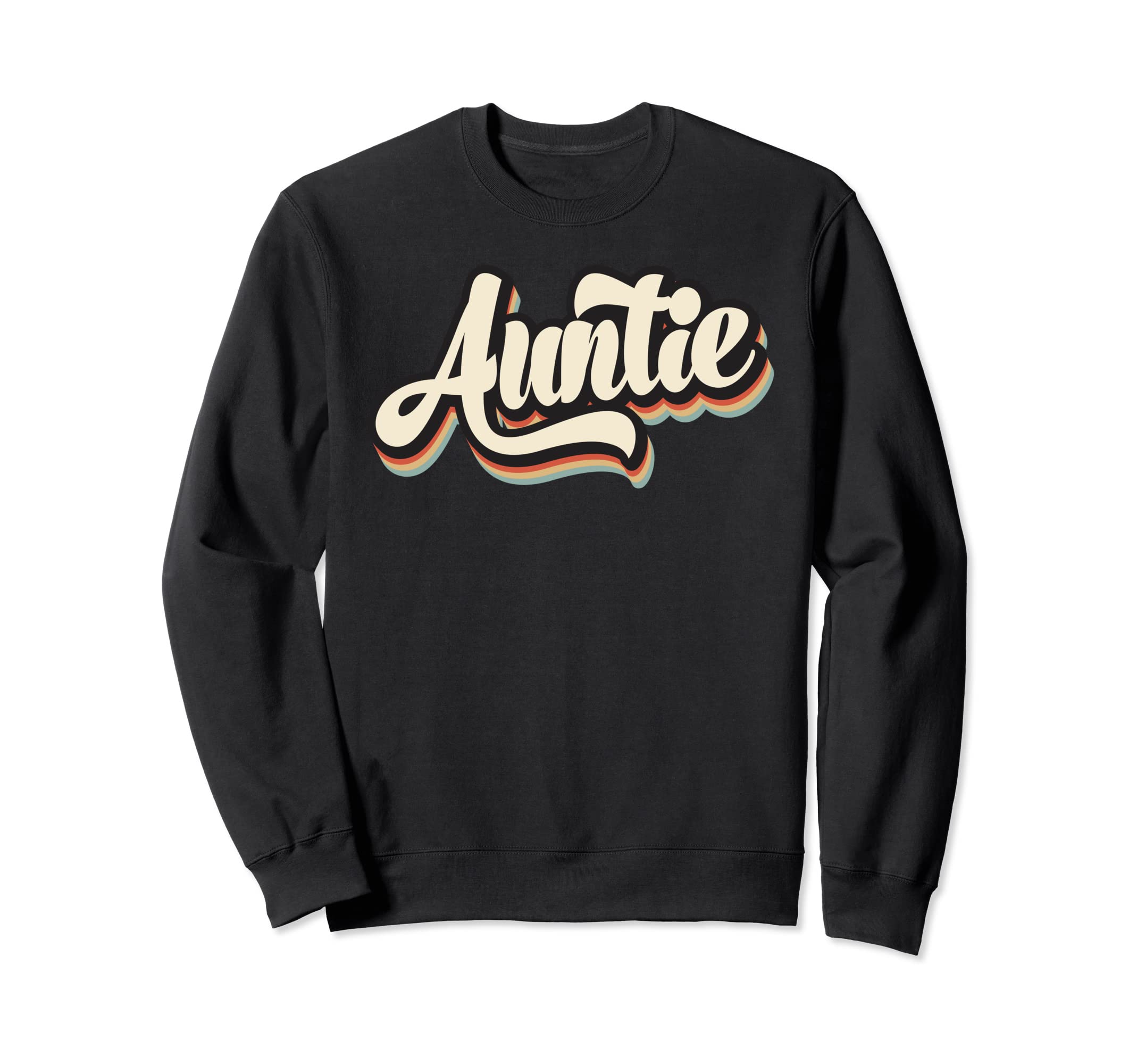 Funny Auntie Striped Logo Aunt Sweatshirt - Casual Everyday Wear for Adults - T-Shirt, Sweatshirt, Hoodie