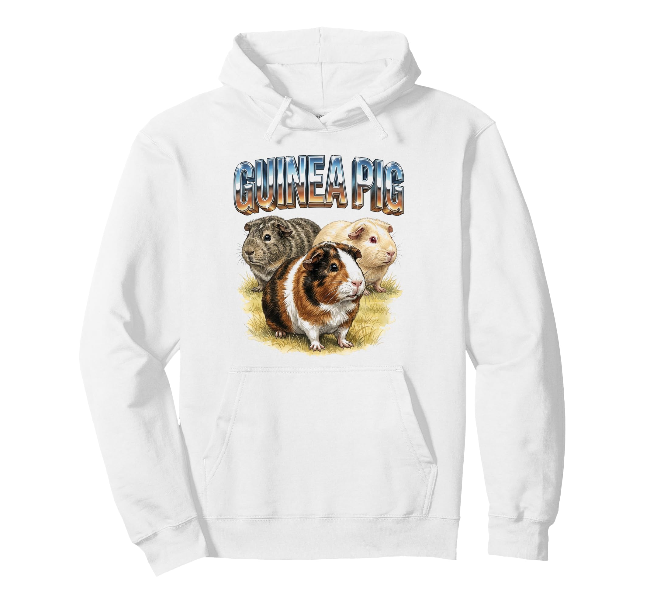 Guinea Pig 70S 90S Guinea Pig Animal Lover Hoodie - Graphic Print Men Women - T-Shirt, Sweatshirt, Hoodie