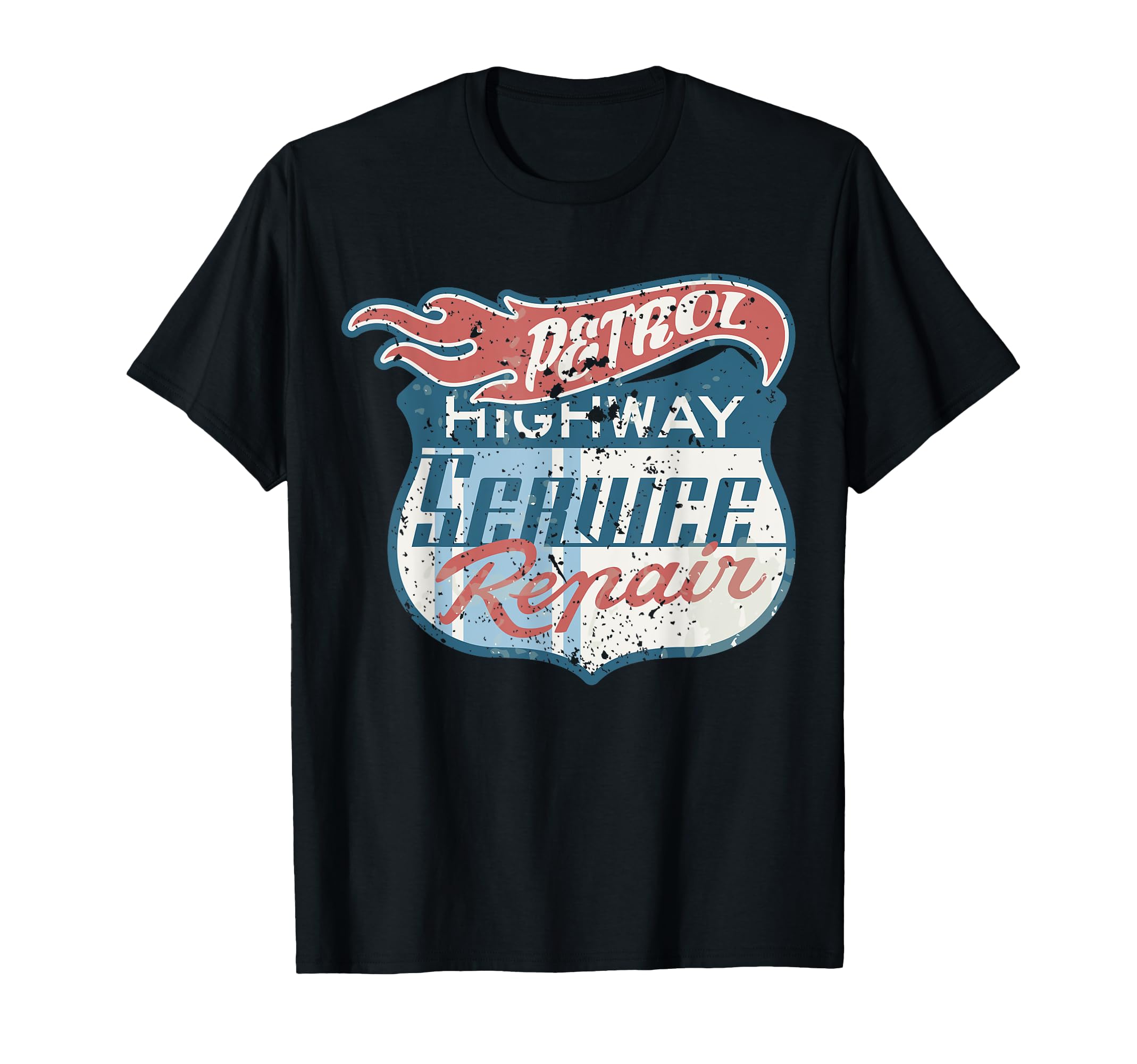 Highway Distressed Shirts T-Shirt - Novelty Apparel Unisex - T-Shirt, Sweatshirt, Hoodie