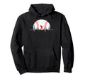 Baseball Ball Heartbeat Player Coach Hoodie - Trendy Graphic for Adults - T-Shirt, Sweatshirt, Hoodie