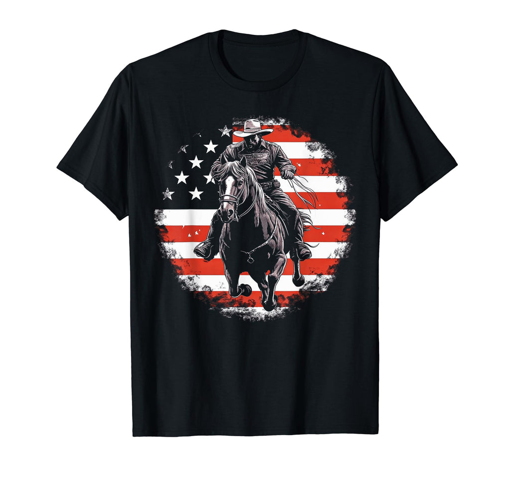 Cowboy Rodeo Horse Riding Usa Cowboy T-Shirt - Novelty Apparel Men Women - T-Shirt, Sweatshirt, Hoodie