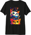 Colorful Pop Art Kittens Graphic Apparels - Adult & Kids T-Shirts, Sweatshirts & Hoodies apparel design preview 1