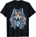 Tribal Wolf With Feathers Native - Adult & Kids T-Shirts, Sweatshirts & Hoodies apparel design preview 1