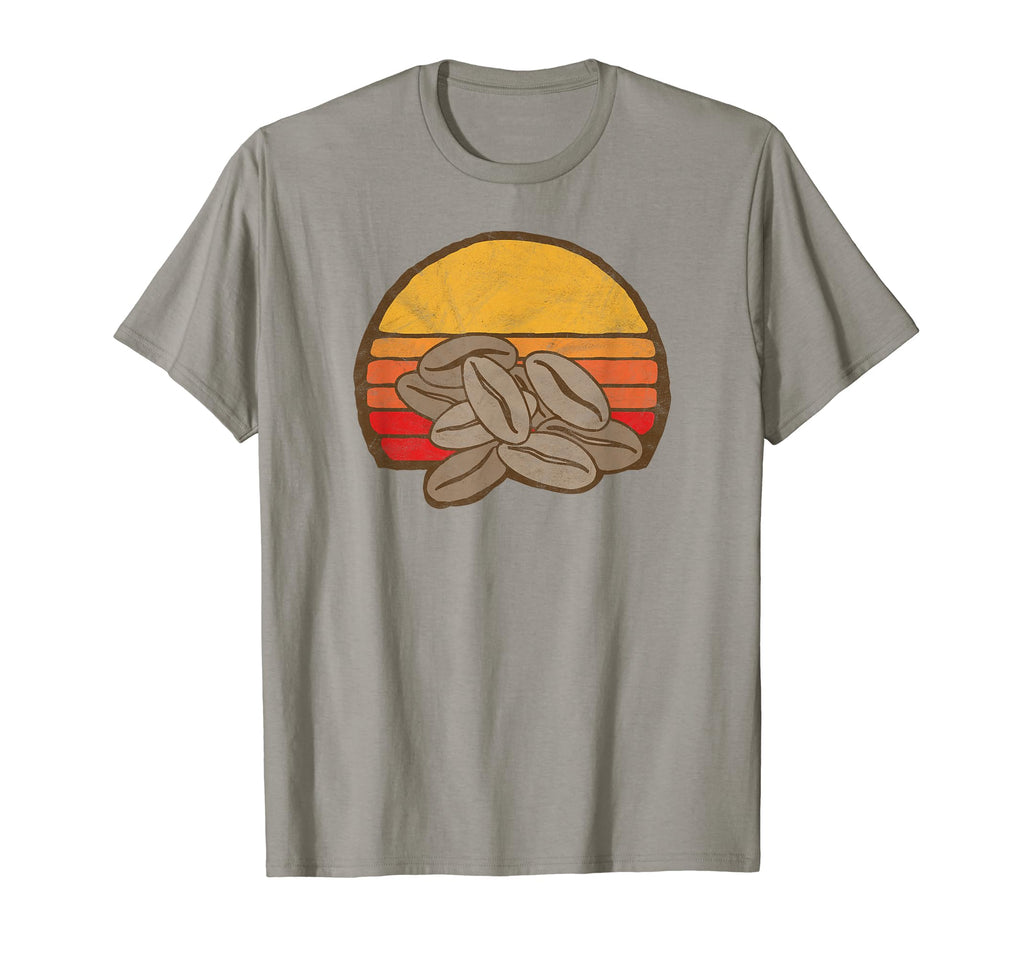 Distressed Coffee Beans 80S Sun T-Shirt - Novelty Apparel Men Women - T-Shirt, Sweatshirt, Hoodie