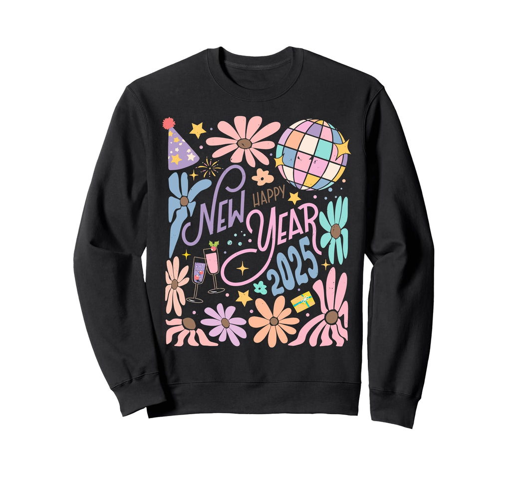 Boho Happy New Year 2025 New Year New Sweatshirt - Graphic Print Men Women - T-Shirt, Sweatshirt, Hoodie