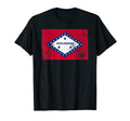 State Arkansas Flag Distressed T-Shirt - Casual Everyday Wear Men Women - T-Shirt, Sweatshirt, Hoodie