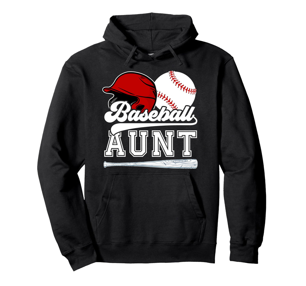 Baseball Aunt Proud Aunt Baseball Player Hoodie - Aesthetic Graphic Unisex - T-Shirt, Sweatshirt, Hoodie