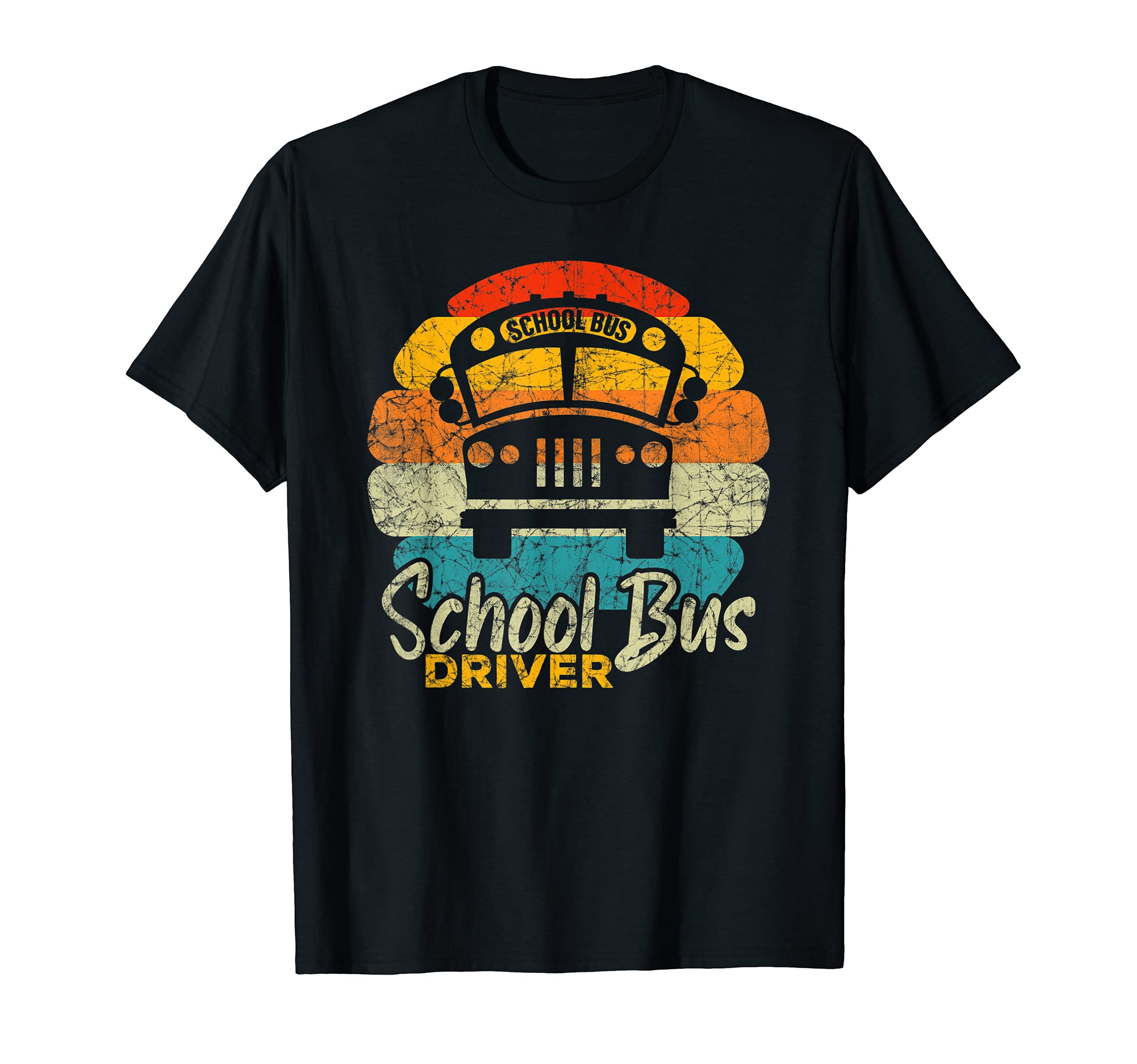School Bus Driver 70S Sunset Art T-Shirt - Custom Art Print for Adults - T-Shirt, Sweatshirt, Hoodie