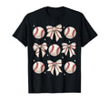 Baseball Coquette Bow Baseball Mom Mothers T-Shirt - Graphic Print Unisex - T-Shirt, Sweatshirt, Hoodie