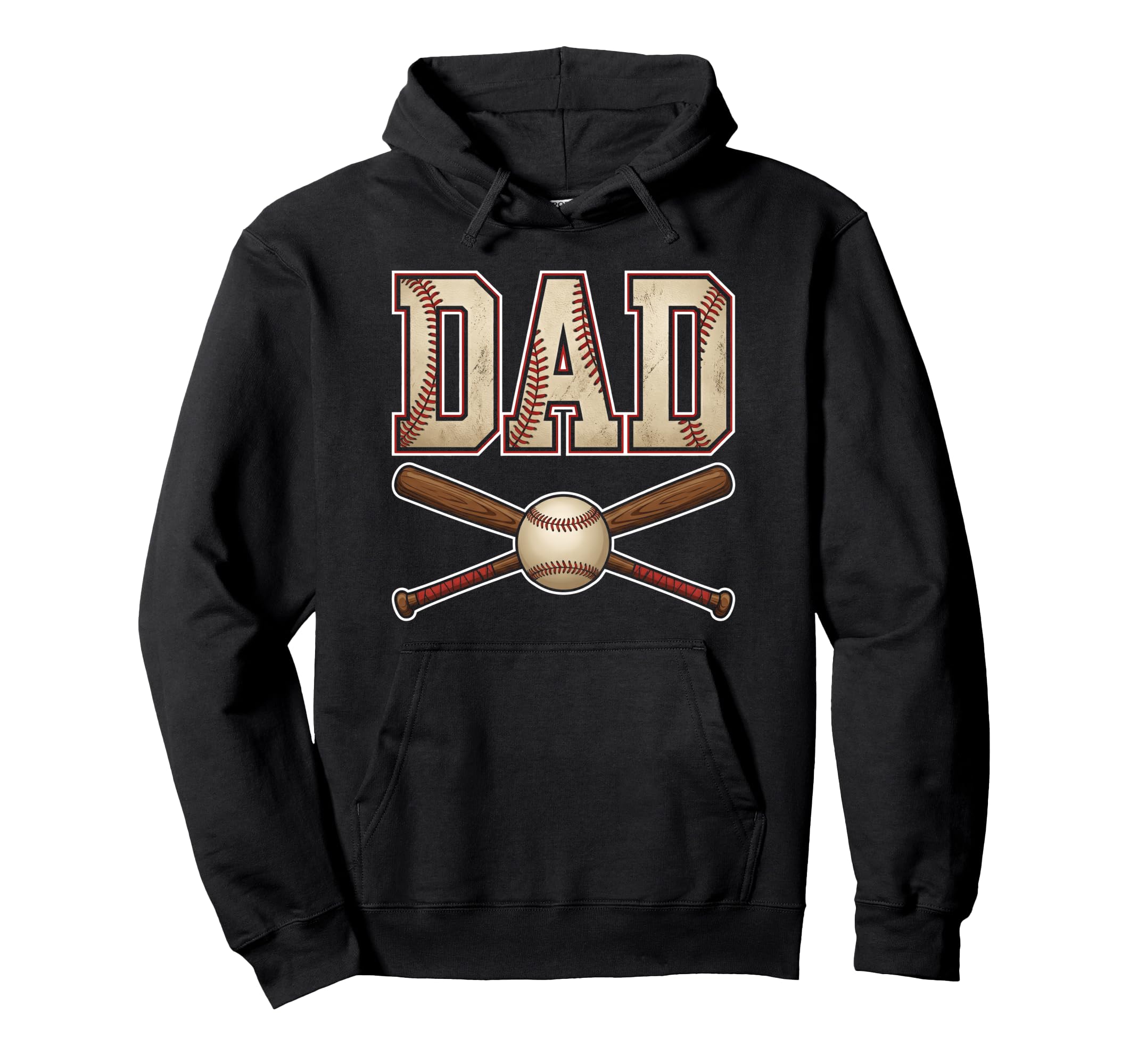 Baseball Dad Funny Fathers Day Baseball Hoodie - Graphic Print Men Women - T-Shirt, Sweatshirt, Hoodie