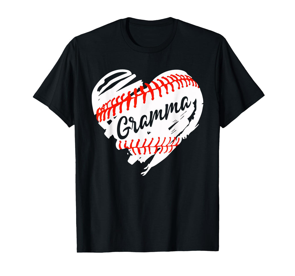 Baseball Heart Baseball Gramma Softball T-Shirt - Unique Graphic Men Women - T-Shirt, Sweatshirt, Hoodie
