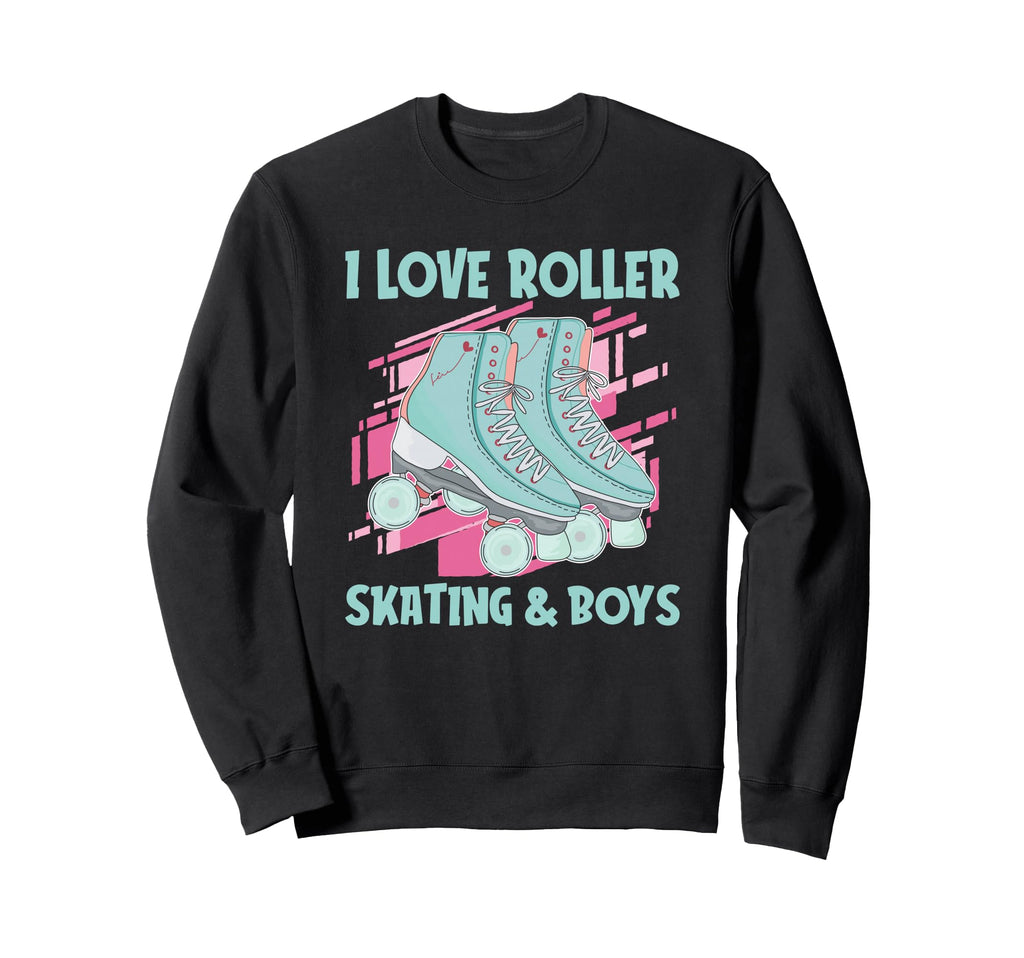 I Love Roller Skating And 70S Sweatshirt - Trendy Graphic for Adults - T-Shirt, Sweatshirt, Hoodie