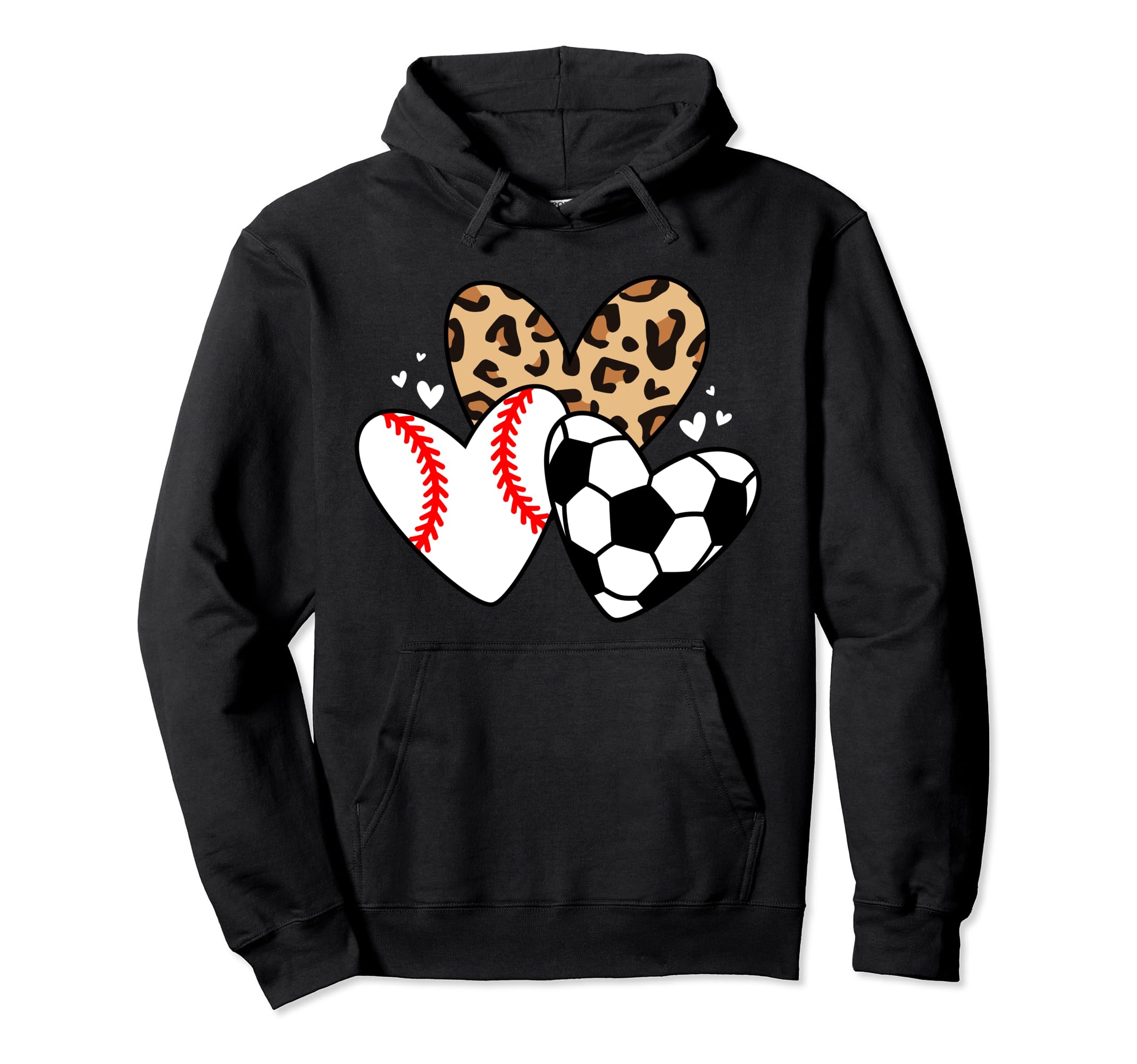 Soccer Baseball Heart Funny Soccer Hoodie - Streetwear Style for Adults - T-Shirt, Sweatshirt, Hoodie