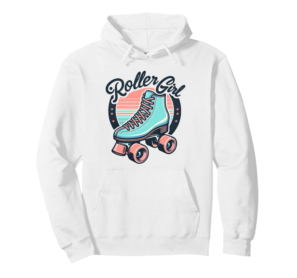 Roller 80S 90S Skates Skating Hoodie - Trendy Graphic Unisex - T-Shirt, Sweatshirt, Hoodie